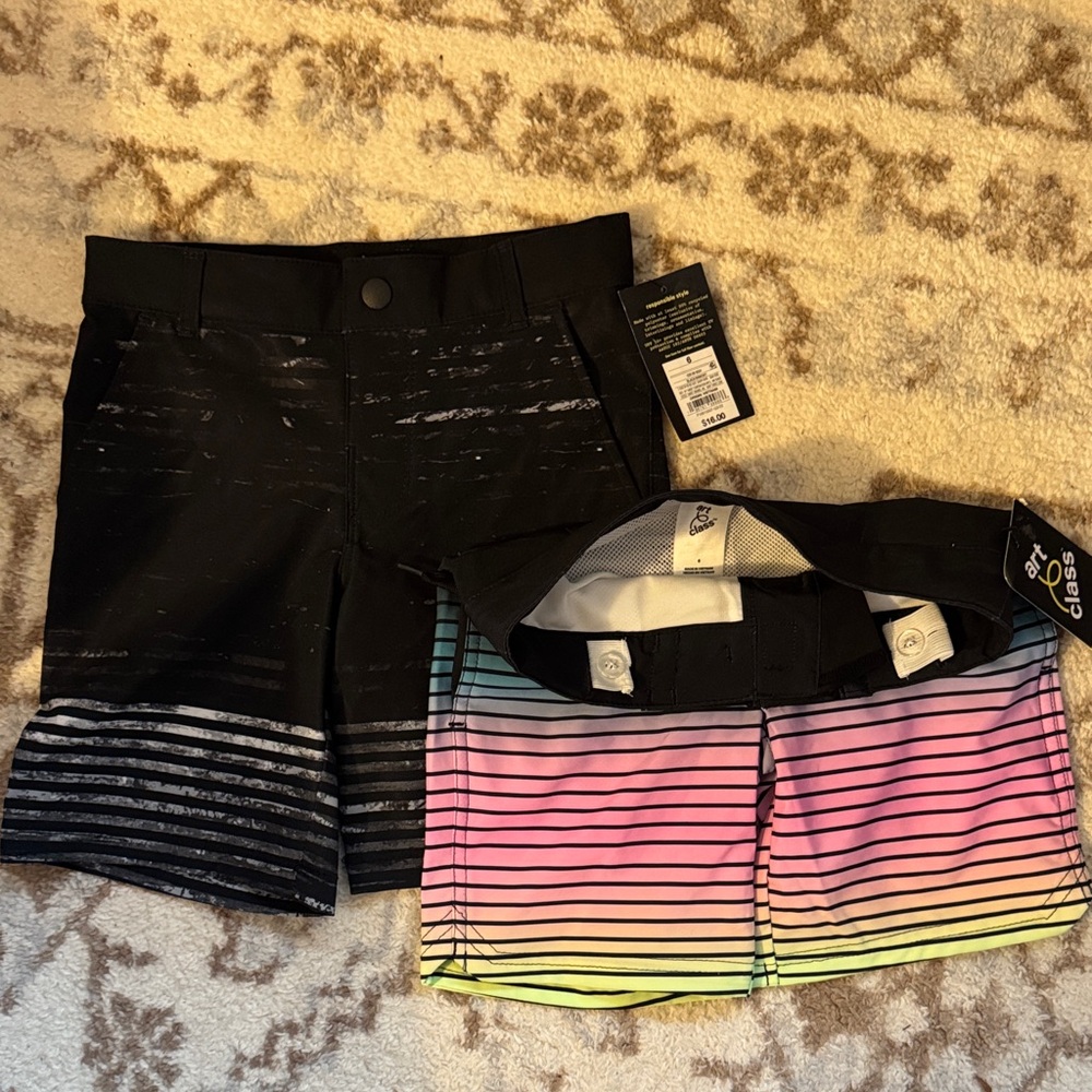 *NWT* size 6 with adjustable waist swim shorts.